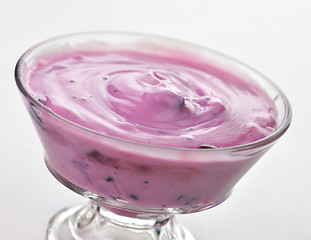 Image showing blackberry and strawberry yogurt