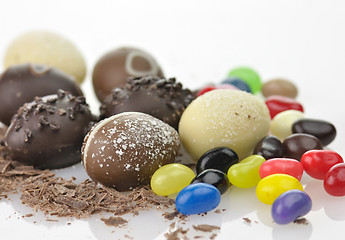 Image showing chocolate eggs and candies