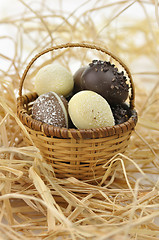 Image showing chocolate eggs