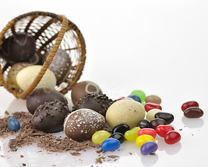 Image showing chocolate eggs and candies