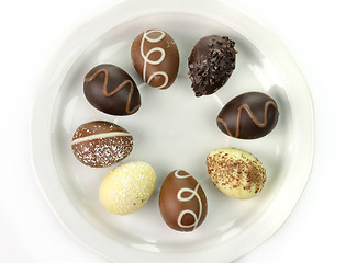 Image showing chocolate eggs