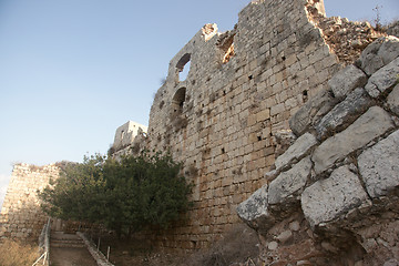 Image showing Crusaders castle ruins in Galilee