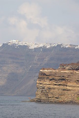 Image showing Aegean sea, Santorini island