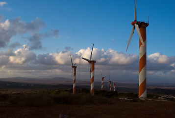 Image showing wind turbines in israel