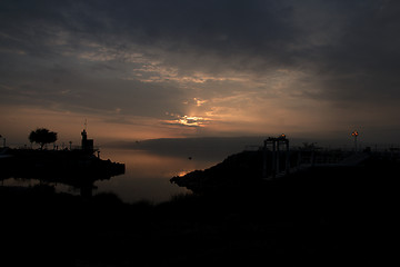 Image showing Israel Kineret sunset