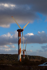 Image showing wind turbines in israel