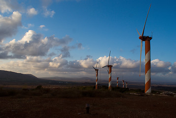 Image showing wind turbines in israel