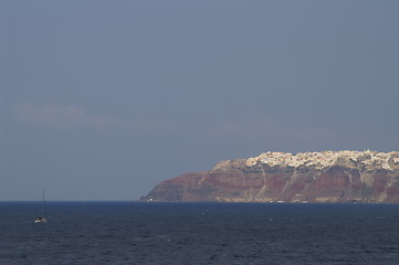 Image showing Aegean sea, Santorini island