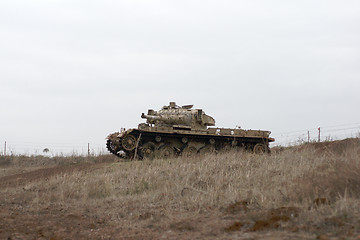 Image showing Israeli tank on Golan heights