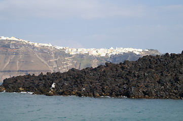 Image showing Aegean sea, Santorini island