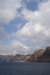 Image showing Aegean sea, Santorini island