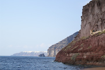 Image showing Aegean sea, Santorini island