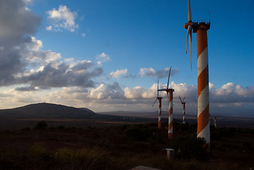 Image showing wind turbines in israel