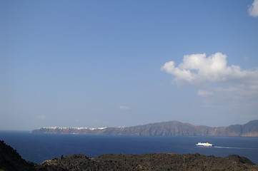 Image showing Aegean sea, Santorini island