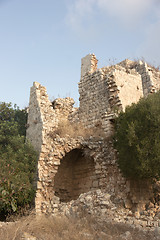 Image showing Crusaders castle ruins in Galilee