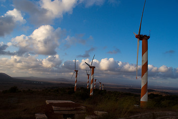 Image showing wind turbines in israel