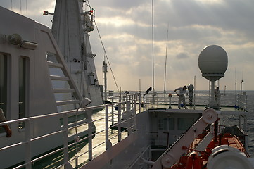 Image showing Cruise ship desk