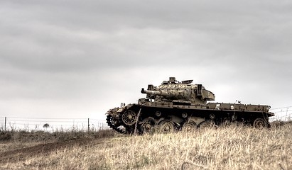 Image showing Israeli tank on Golan heights