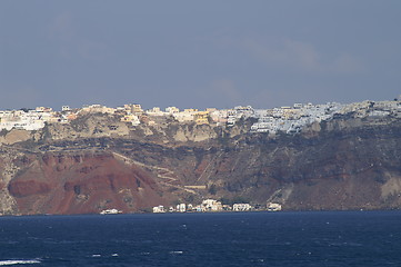 Image showing Aegean sea, Santorini island