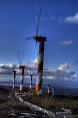 Image showing wind turbines in israel