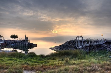 Image showing Israel Kineret sunset