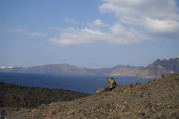 Image showing Aegean sea, Santorini island