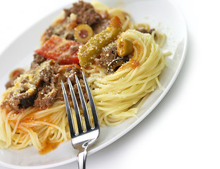 Image showing pasta dinner with cheese