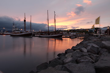 Image showing Arctic sunset in Iceland