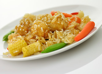 Image showing sesame orange chicken