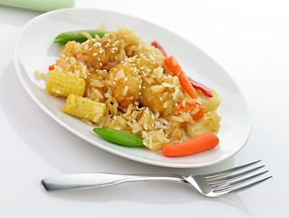 Image showing sesame orange chicken