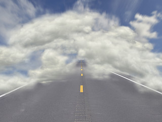 Image showing road through sky