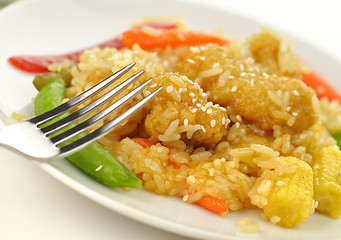 Image showing sesame orange chicken