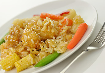 Image showing sesame orange chicken