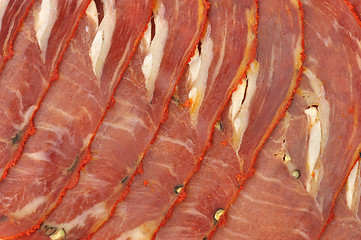 Image showing slices of smoked meat