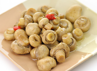 Image showing pickled mushrooms