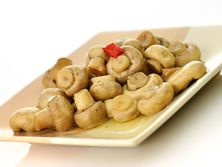 Image showing pickled mushrooms