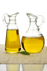 Image showing olive oil bottles