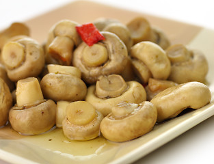 Image showing pickled mushrooms