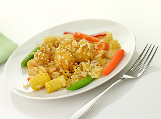 Image showing sesame orange chicken