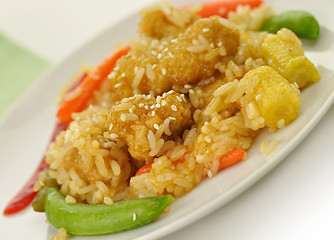 Image showing sesame orange chicken