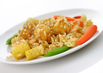 Image showing sesame orange chicken