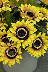 Image showing artificial sunflowers