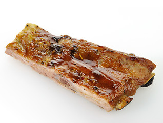 Image showing pork ribs with barbecue sauce