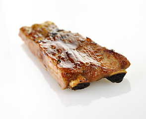 Image showing pork ribs with barbecue sauce