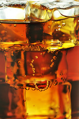 Image showing drink with ice,close up