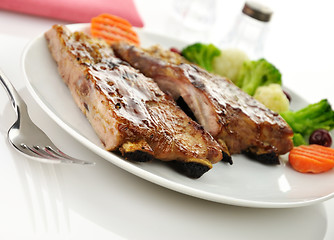 Image showing pork ribs dinner 