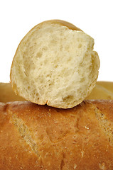 Image showing white and dark loaf of bread