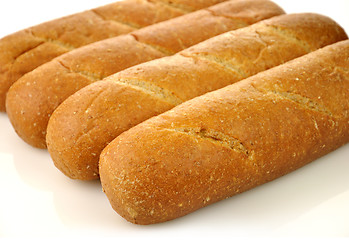 Image showing Whole wheat loaf of bread 