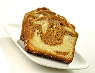 Image showing cinnamon swirl loaf sliced cake