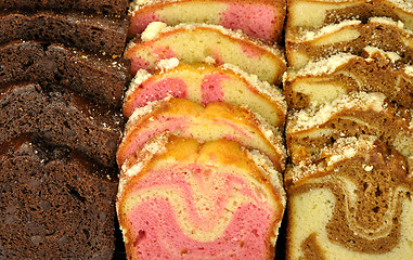 Image showing assortment of loaf cake slices